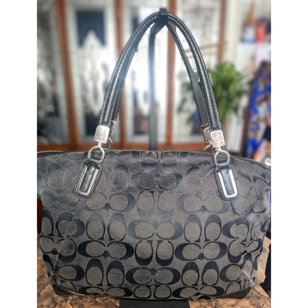 Coach Kelsey Satchel signature black smoke canvas And Wallet Project Bag’s - Picture 8 of 16